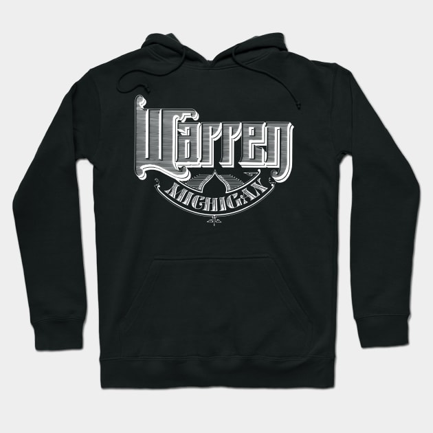 Vintage Warren, MI Hoodie by DonDota